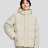 Skechers Windproof Waterproof Oil-Resistant Teflon Three-Proof Warm Duck Down Hooded Jacket Unisex Outerwear Light-Brown L324U154-0046