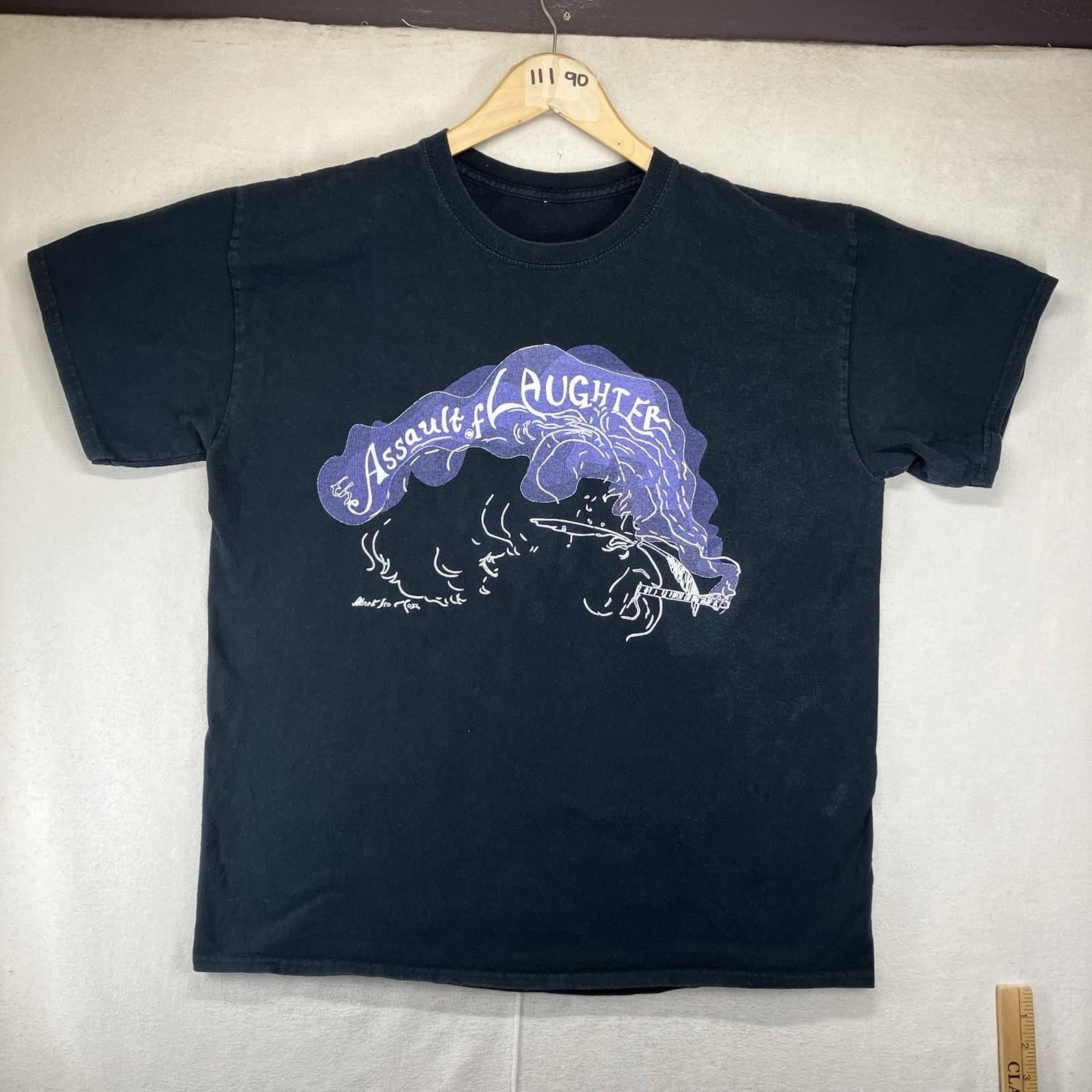 Mark Twain Art T Shirt Mens Large Quote ...assault of laughter... In The Smoke Unisex T-Shirt S