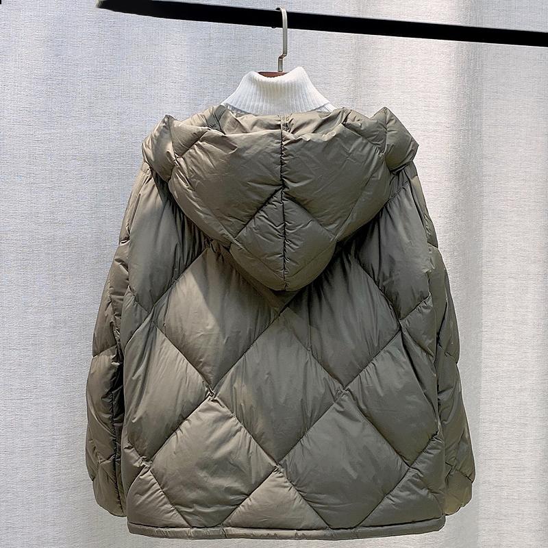 Winter Fashion Down Short Jacket Women Thick Warm Hooded Puffer Coat Outwear