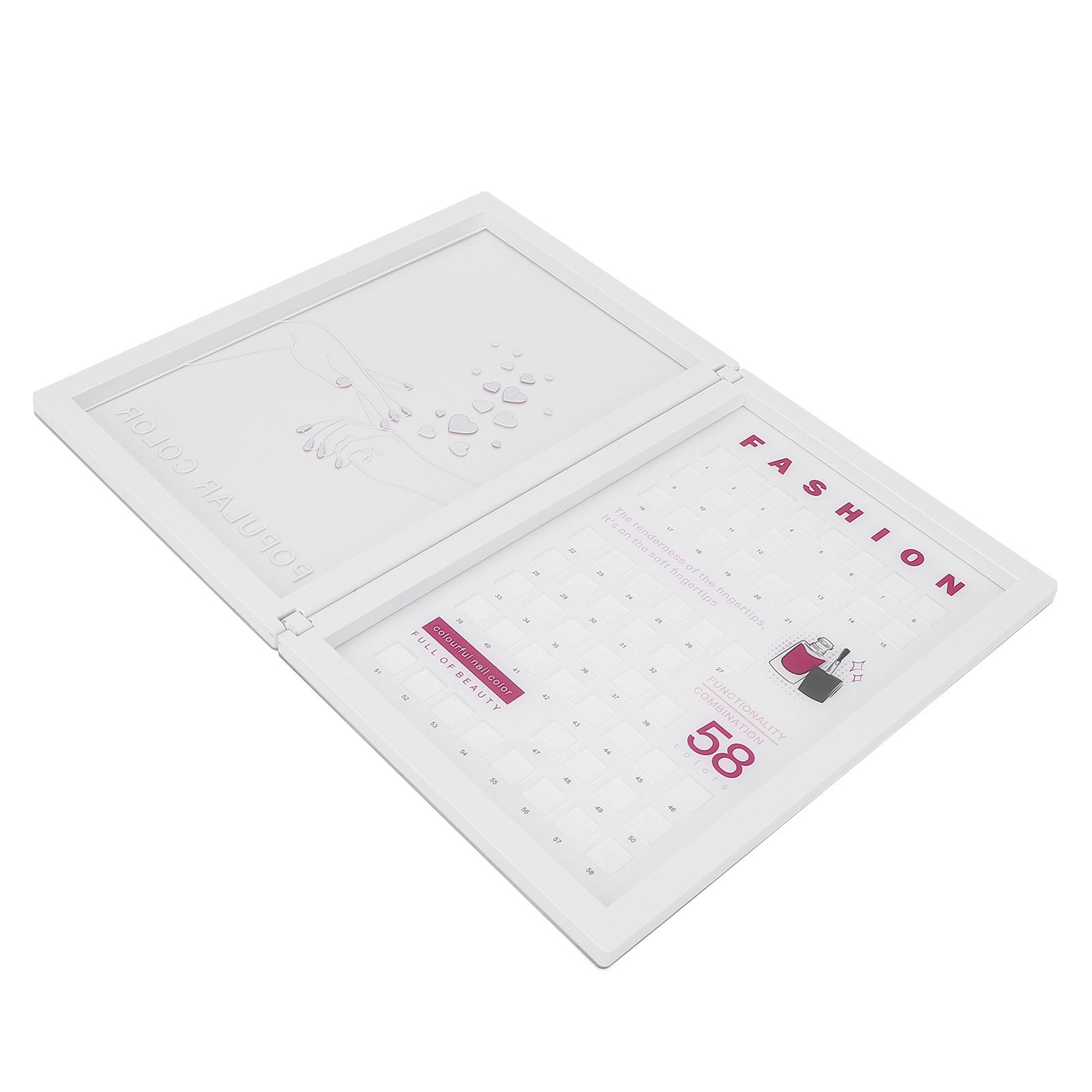 

Книга для демонстрации нейл-арта 58 цветов Салонная книга для демонстрации цвета гель-лака для ногтей DIY Карта цвета S лака для ногтей