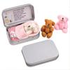 Little Pocket Bear Tin Cute Relieve Stress Adorable Small Little Pocket Bear Tin Dark Brown