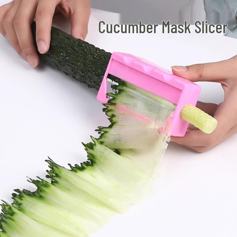 Green Cucumber Slicer & Shaping Peeler for Beauty Masks
