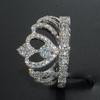 Elegant Crown Zircon Silver Rings for Women Fashion Jewelry Creative Hand Accessories