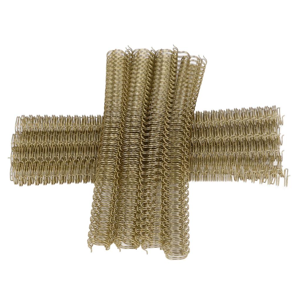 100Pcs Double Loop Wire Binding Spine 100 Sheet Capacity 3:1 Pitch 34 Loop 12.7mm Diameter Set Kit for A4 Paper Light