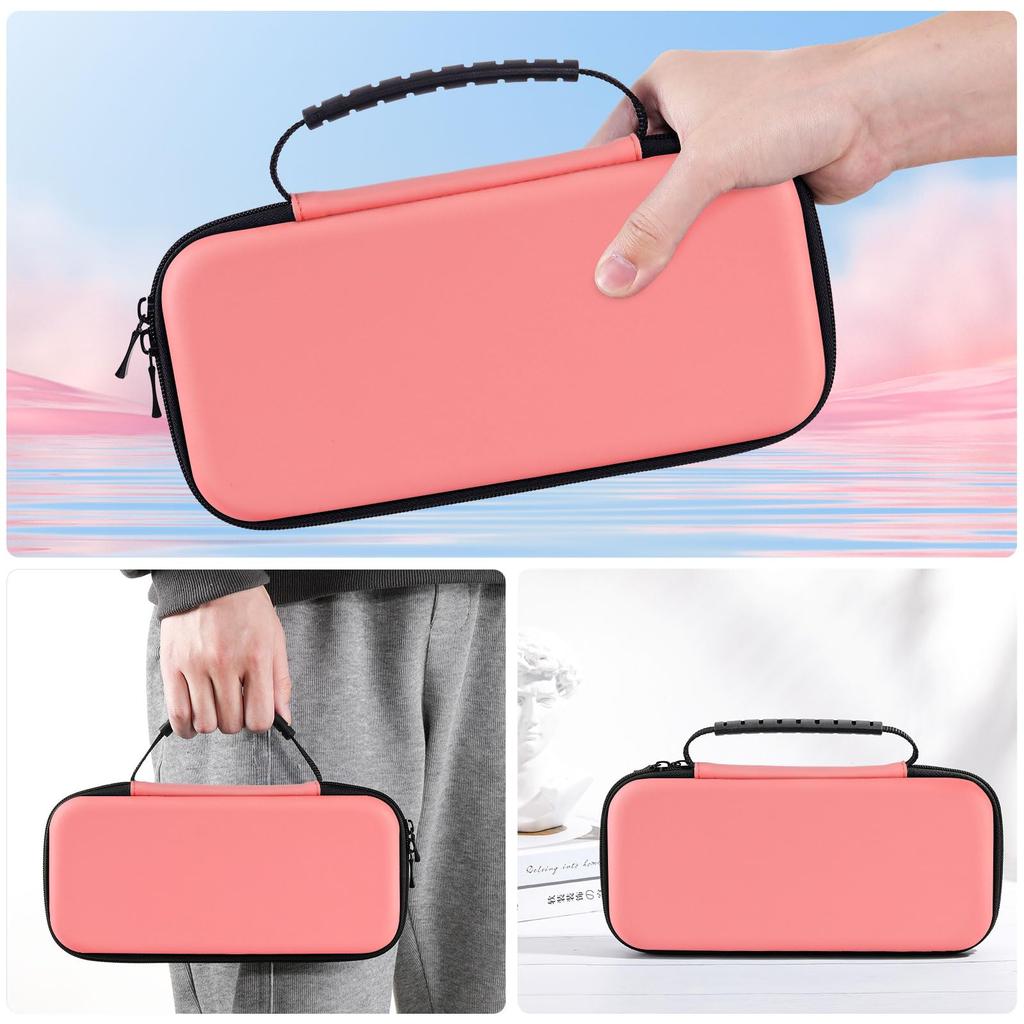 ATiC Switch Compatible with OLED Shockproof Storage EVA Soft Holds Small Items Like Cables and Coral Case, Switch/Switch Models, Bag, Material, Cover,