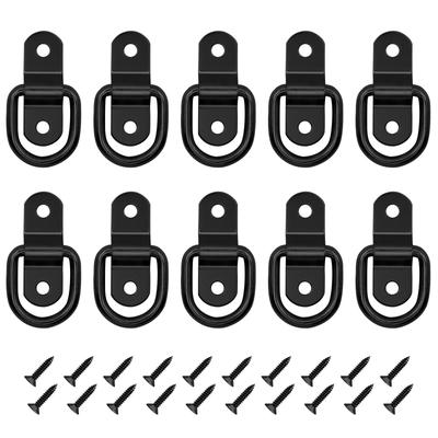 Biqing 10pcs D-Ring Tie Down Anchors 304 Stainless Steel High Hardness D-Shaped Anchor Rings