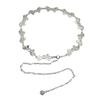 European & American Fashion Women's Metal Chain Waist Belt with Inlaid Pendant