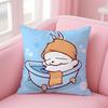 Cartoon M-MASHIMARO Cushion Cover Home & Car Multi-Scene Pillow Cover - Reversible, Soft & Durable for Daily Use