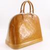 LOUIS VUITTON Alma GM Handbag yellow Monogram Vernis Women Used