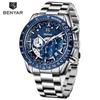 BENYAR Sport Watch Men Top Brand Luxury Blue Quartz Male Chronograph Clock Military Waterproof Stainless Steel Wristwatch 5120