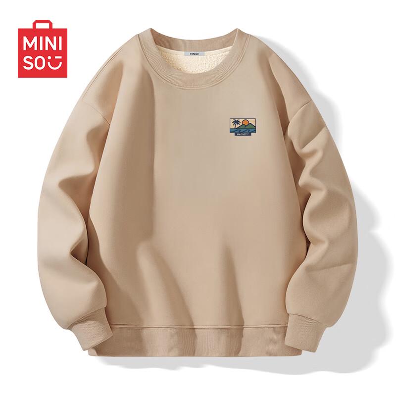 MINISO Men's Japanese Style Heavyweight Crewneck Sweatshirt