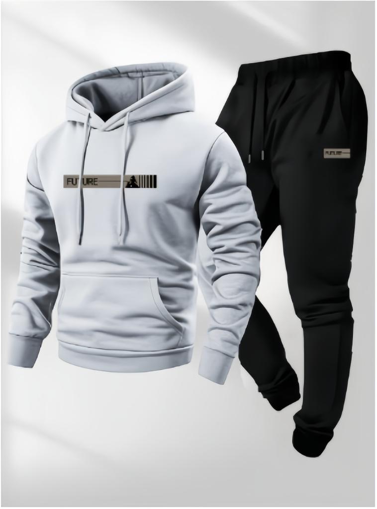 European size new casual fashion men's and women's sweaters, printed hoodies and drawstring sports suits Europe and the United States