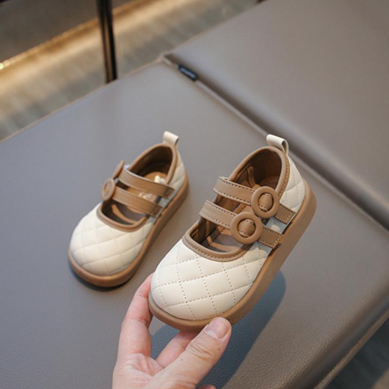 2024 Children's Leather Shoes for Girls Spring Autumn Patchwork Toddlers Casual Shoes Fashion Versatile Kids School Single Shoes