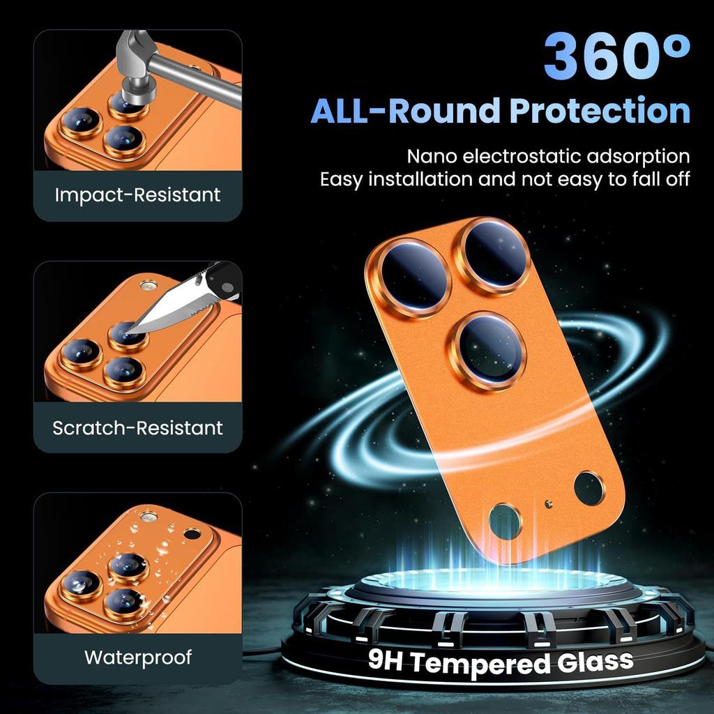 Metal Tempered Glass Camera Lens Protector Film Cover for iPhone 17 Air 17 Pro Max 17Pro One Piece Frosted Armor Lens Film Phone Accessory