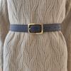Womens Leather Genuine Cowhide Belt Alloy Buckle Fashionable Casual Decoration
