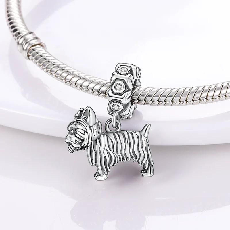 Ciondolo Cucciolo di Pomerania Carino e Raffinato Rame Perla Autentica Si Adatta a Braccialetti con Charms Autentici Gioielli con Perle Regalo per Donne