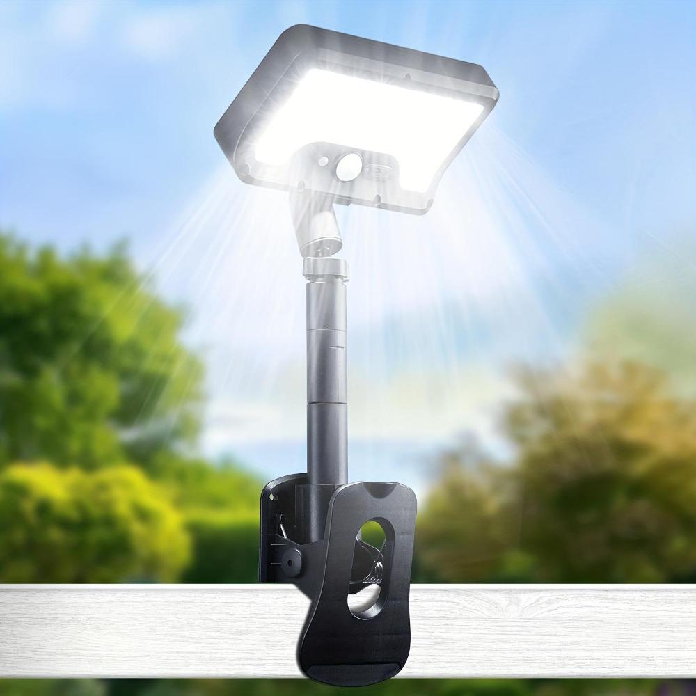Solar Outdoor Garden Lighting, Adjustable Height and Angle, with Motion Sensor, 3 Lighting Modes, Suitable for Gardens Lawns Terraces Fences
