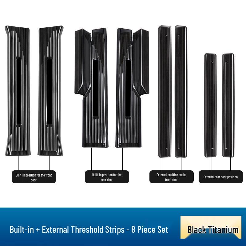 Door Sill Scuff Plates with Welcome Pedal Protection for 2023-2026 Ford Edge L