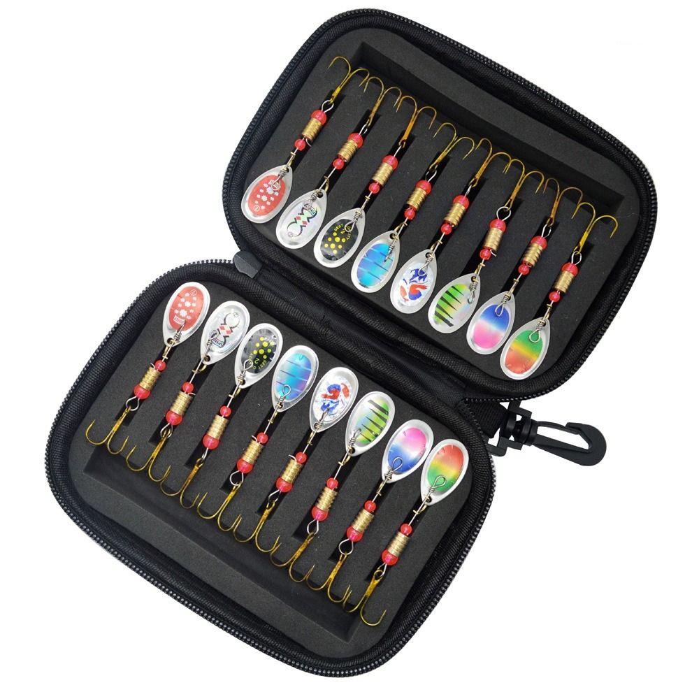 Rotating Glitter Spinners Fishing Lure Artificial EVA Fishing Bag Pike Bass Trout
