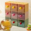 Stackable Snacks Storage Box Dopamine Toy Figurine Organizer Stationery Storage Box  Medicine