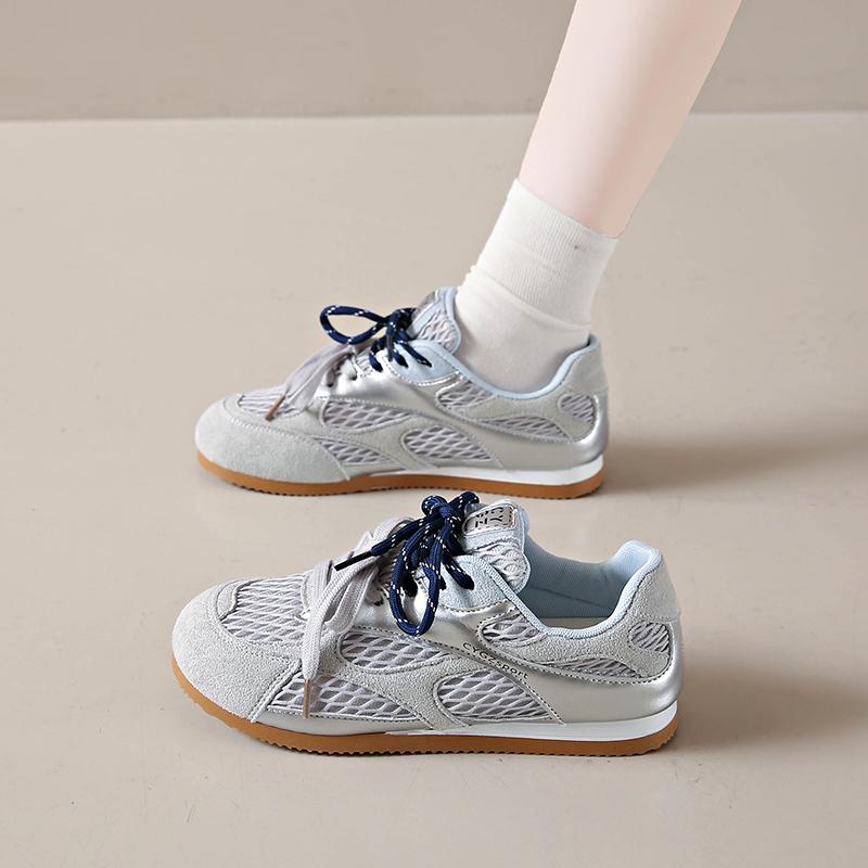 

Модные кроссовки CRLAYDK Cloud для женщин на шнуровке, трендовая обувь на резиновой подошве, сетчатые, для ходьбы, повседневные, теннисные, женские, противоскользящие, удобные кроссовки 35