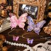 Student Reading Book Clip Vintage Butterfly Fan Metal Bookmark Hollow Flower Painting Bookmarks For Book Lovers Readers Gifts