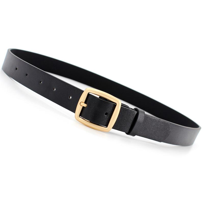 Japanese Buckle Women'S Retro Simple Decorative Jeans With Chic Trend Bf Wind Wide Belt Women