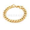 Bracciale a Catena Cubana in Acciaio Inossidabile Rock 3mm-11mm Locomotive Bracciale Vintage da Uomo Accessori in Acciaio Inossidabile