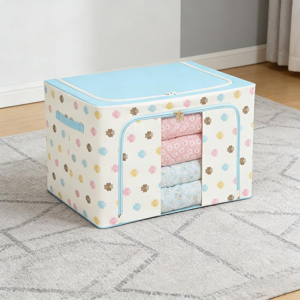Clothes Storage Bin Washable Foldable Closet Storage Container for Clothing Blanket Comforters Bed Sheets Pillows Toys