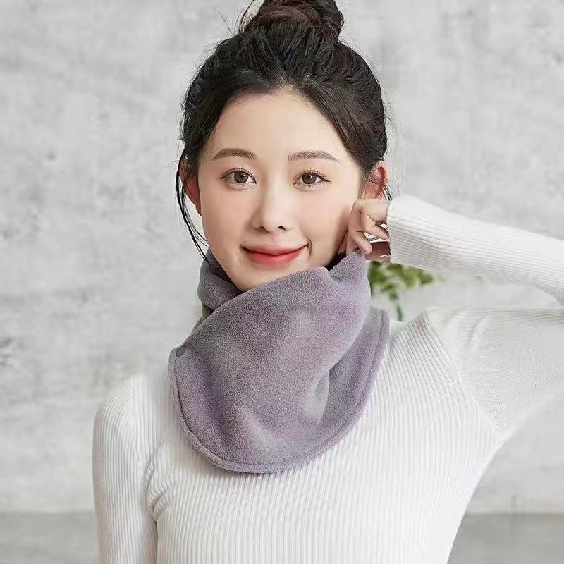Winter Warm Classic Solid Color Snap Neck Leggings Simple Thick Velvet Warm Scarf Cover Autumn and Winter Cold Riding Windproof