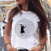 Cute Cat Animal Print T-shirt Round Neck Women's Blouse Fashion Women's Graphic Harajuku Aesthetics