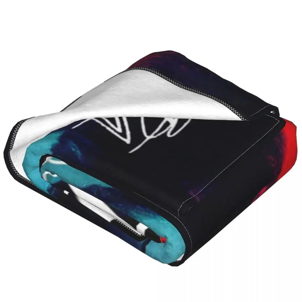 AA Anuel Blanket Horror Real Hasta La Muerte Travelling Flannel Throw Blanket Warm Soft Couch Chair Design Bedspread Gift