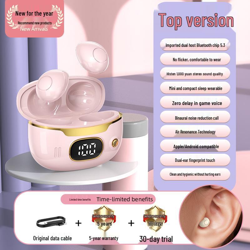 D32 Ultra-Mini Invisible In-Ear Bluetooth Earbuds for Mobile Phones