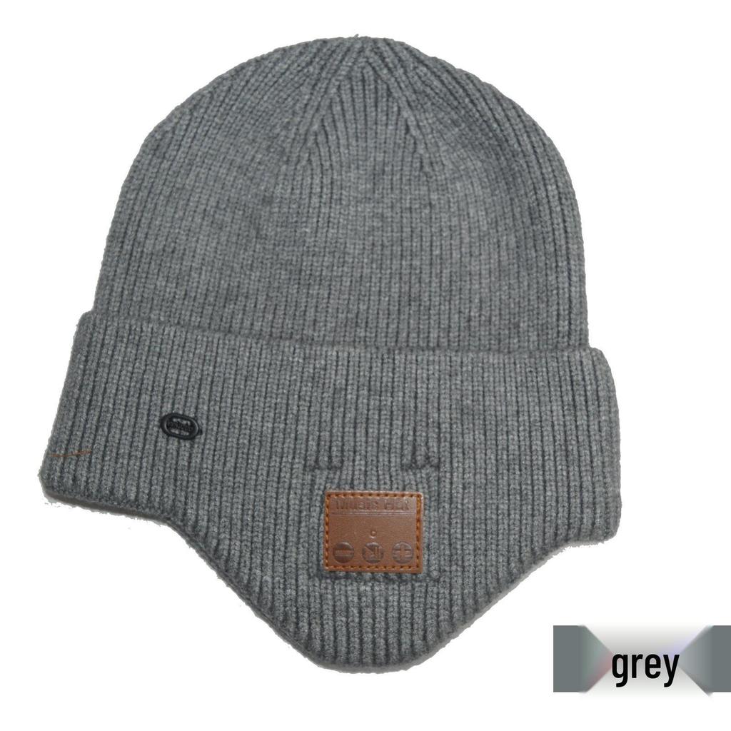 Unisex Knitted Bluetooth Music Hat with Built-in Headphones - Warm, Thick Winter Ear-covering Design