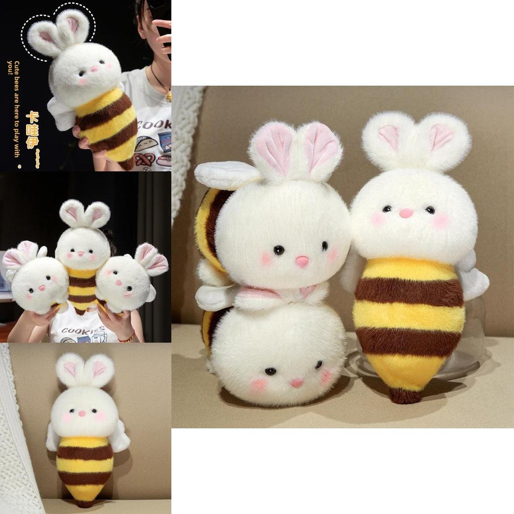 Bee Small Rabbit Plushie For Girls With Short Hairy Gift For Children