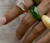 Ins Style Vintage Irregular Transparent Colored Resin Ring New Trend Boho Geometric Finger Rings Aesthetic Jewelry Accessories