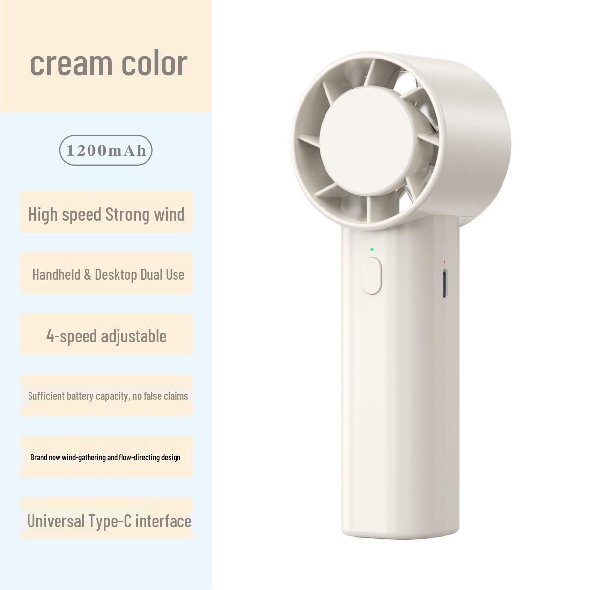 2026 Portable High-Speed Mini Handheld Fan with USB Charging 52*45*142mm