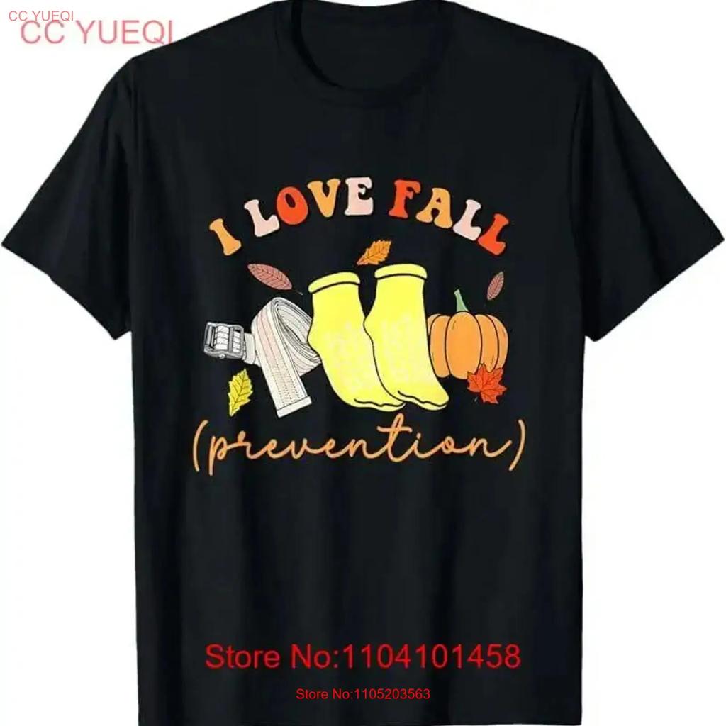 I Love Fall Prevention T Shirt Vintage Streetwear Designer Clothes Stylish Slightly Homme Versatile Soft Graphic Unisex