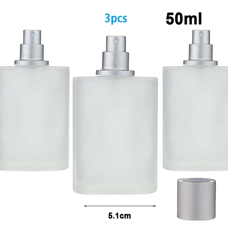 30/50ml Screw Top Sandblasted Glass Perfume Bottle Liquid Spray Bottle Empty Dispenser Bottle Empty Makeup Fine Mist Bottles