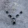 Black Rutile Gemstone Handmade 925 Sterling Silver Jewelry Necklace 18" M-409