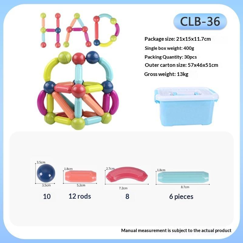 25-144Pcs Assembled Magnetic Building Blocks Cube Set Early Education Toys Brain Development Puzzle For Baby Creative Magnetic R