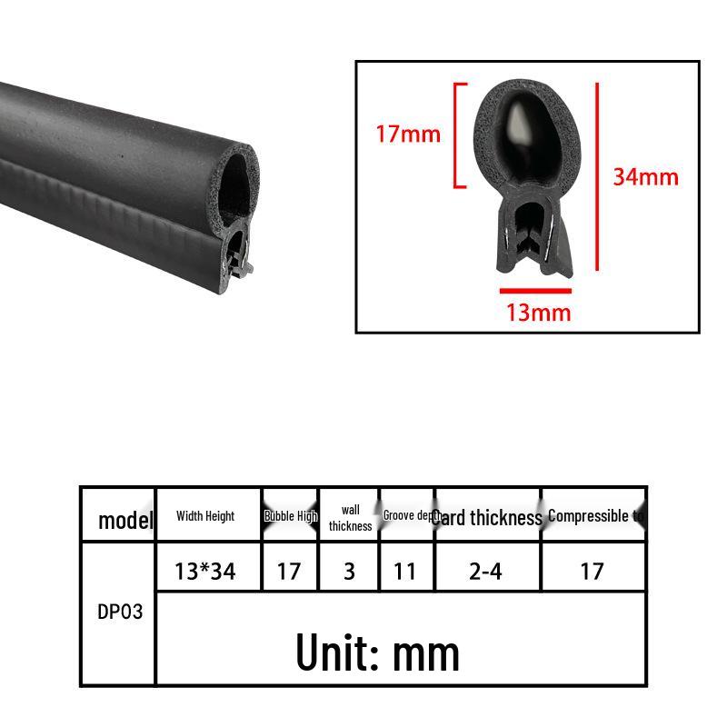 High-Temperature Resistant U-Shaped Rubber Sealing Strip for Dustproofing Electrical Cabinets and Car Doors