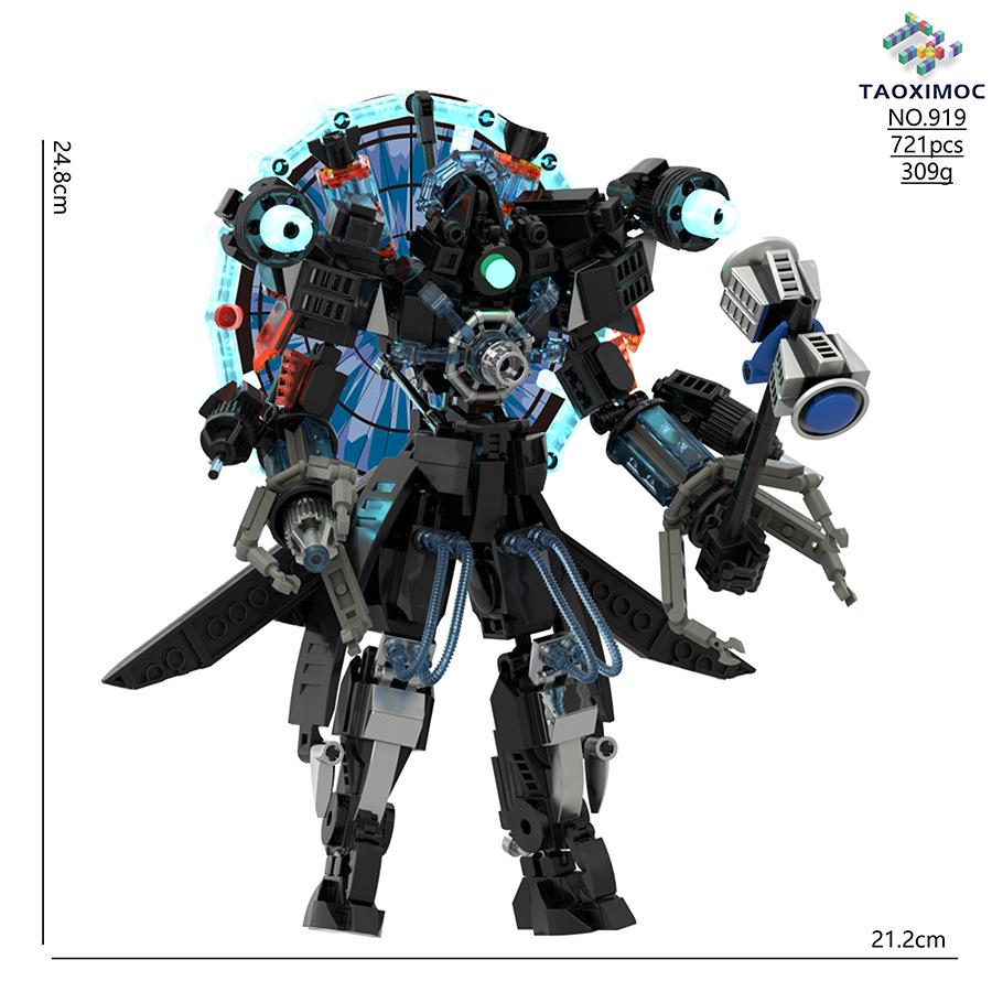 Exclusive Monitor Man Toilet Toy Building Blocks MOC Game Figurine