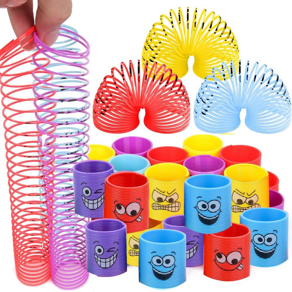 

36PCS for Kids Girls Boys Smiling Face Spring Rainbow Magic Fidget Stress Coil Springs Bulk Mini Toys Party Favors Toys