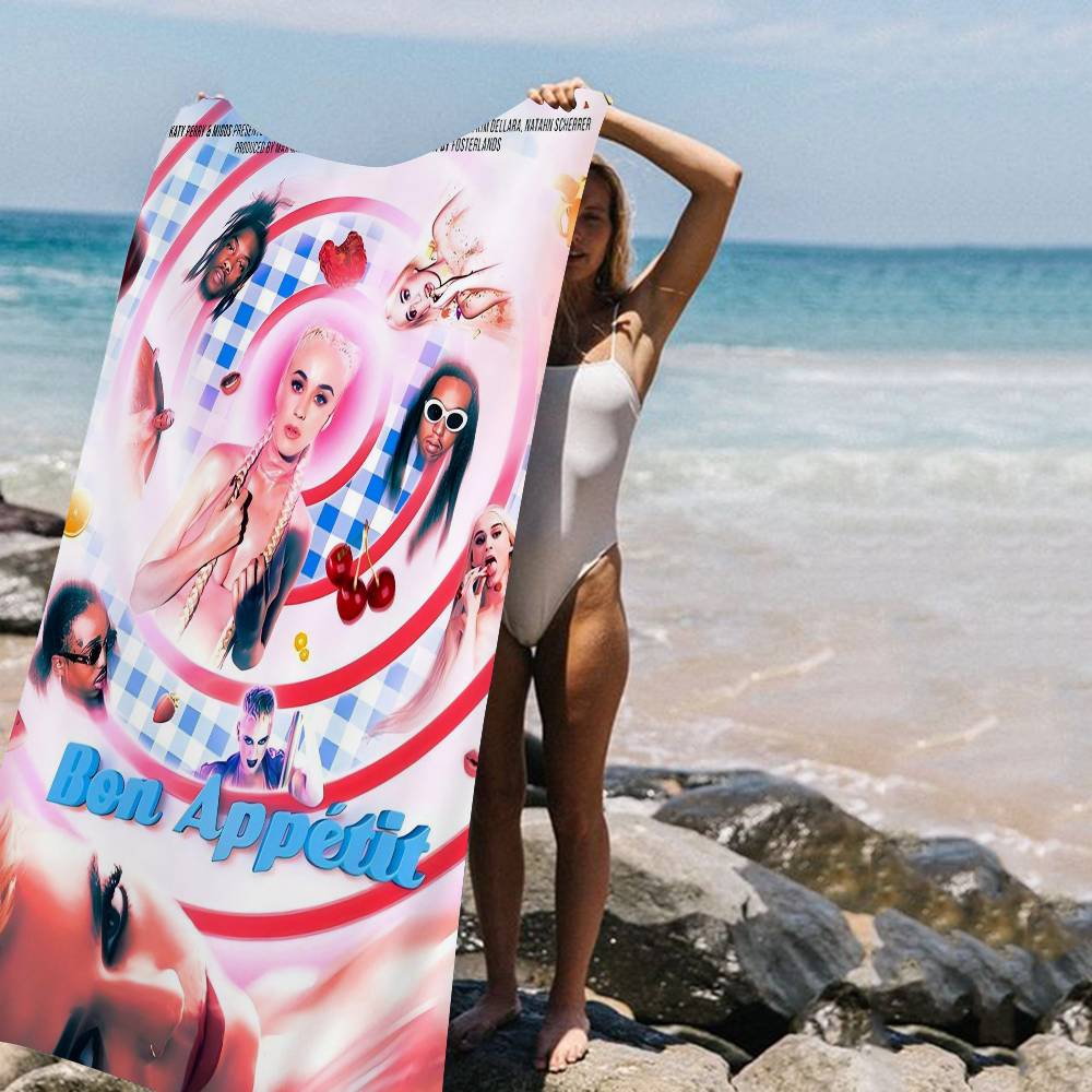 

K-Katy-P-Perry Microfiber Beach Towel Absorbent Quick Dry Soft Yoga Swimming Resort Mountain Climbing Towel W30*H60(CM)
