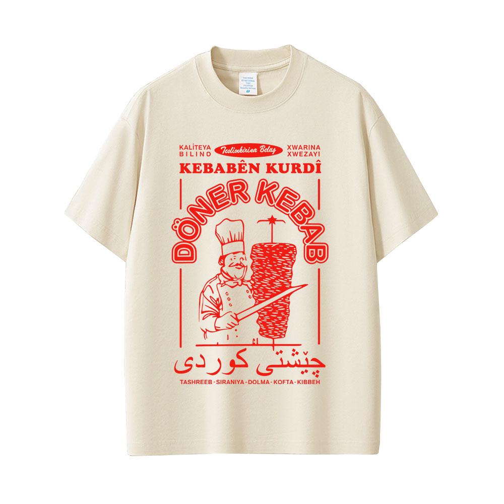 Doner Kebab Funny Meme T-shirts Karl Marx Socialist T-shirt Unisex Women Casual Cotton Vintage T Shirts Male Oversized Short Sleeve