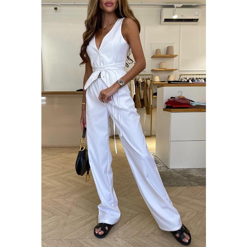 Letní šněrovací ležérní dámské topy tílka Volné módní tílko