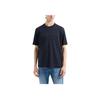 Emporio Armani Buchstabenstickerei Print Rundhals Kurzarm T-Shirt Herren Oberteile Marineblau 6D1TQ7-1JOCZ-0988