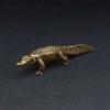 Antique Brass Crocodile Statues Elegant Standing Positions for Home/Office/Outdoor Decor Perfect Gift for Housewarming Christmas