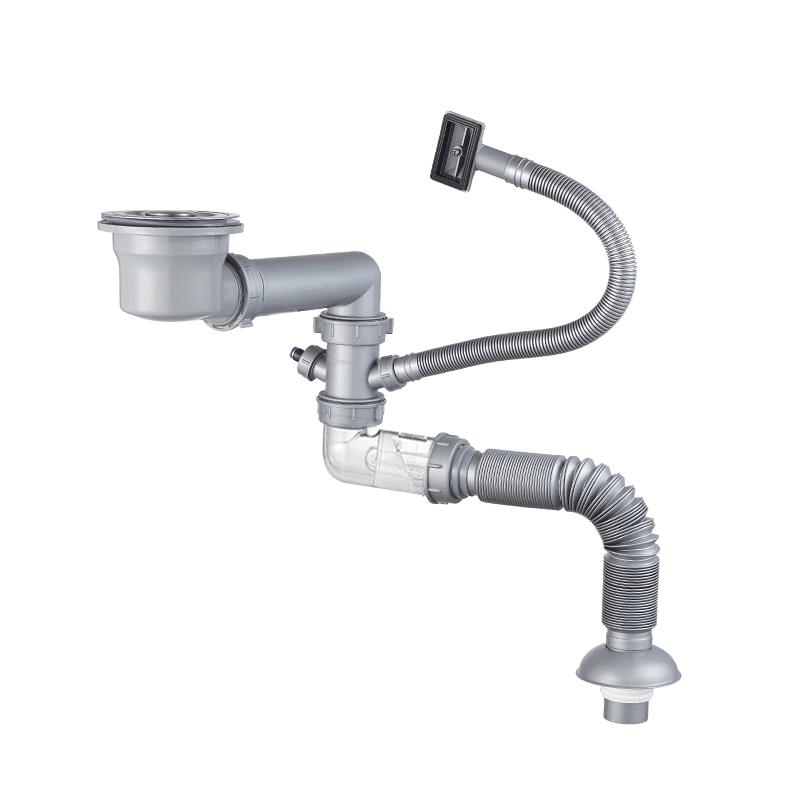 Submarine Space-Saving Single Sink Drain Kit